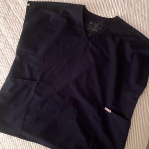 Figs Navy Oversized Boxy Scrub Top M